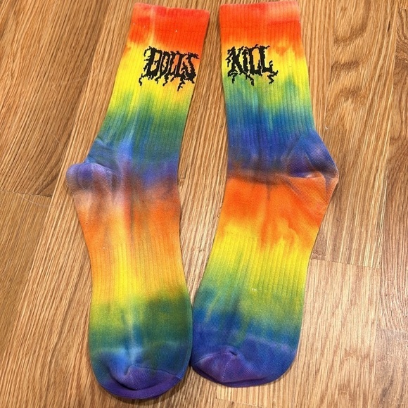 Brand New Dolls Kill limited release sock bundle crew and widow Knee high socks - Picture 2 of 7
